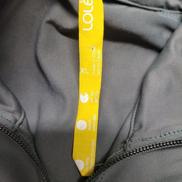 Lole Athletic Jacket Full Zip Womens XL Green Zipper Pocket Long Sleeve Active - Picture 6 of 10